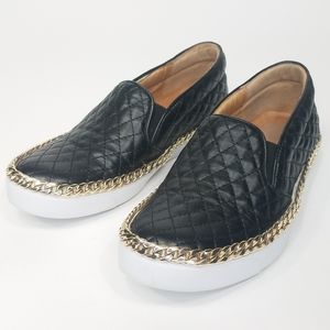 Jeffrey Campbell Alva Chain Sneaker Black Quilted